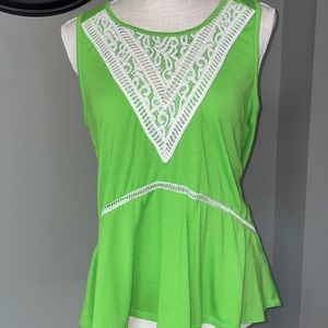 Womens Large sleeveless green summer top Demeanor